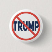 Roter Kreis kein Zeichen für eine antiTrump-politi Button (Vorderseite)
