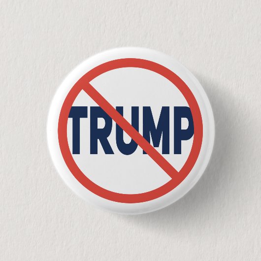 Roter Kreis kein Zeichen für eine antiTrump-politi Button (Vorderseite)