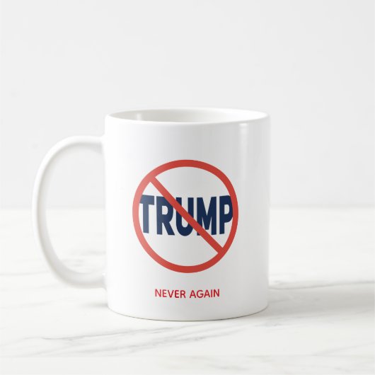 Roter Kreis kein Zeichen für eine antiTrump-politi Kaffeetasse (Links)