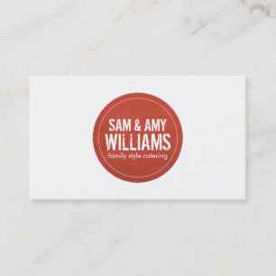Roter Kreis-Logo für Catering, Bäckerei Visitenkarte
