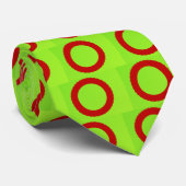 roter Kreis mit grünem Hintergrund Krawatte (Gerollt)