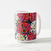 Roter Kristall Blütenblüten Kaffeetasse (VorderseiteRechts)