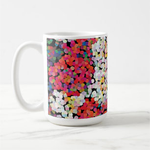 Roter Kristall Blütenblüten Kaffeetasse