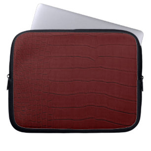 Roter Krokodilhautdruck Laptopschutzhülle