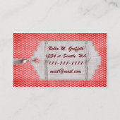 Roter Kuchen Business Cards Visitenkarte (Rückseite)