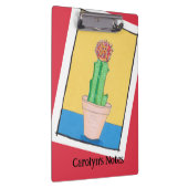 Roter Kugelkaktus in einem Topf, sonderbar, person Klemmbrett (Rechts)