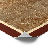 roter Kuhdruck mit Rand Poster (Ecke)