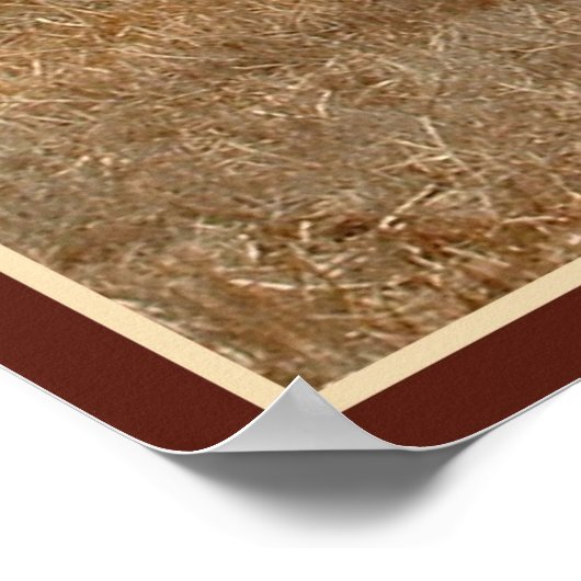 roter Kuhdruck mit Rand Poster (Ecke)