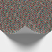 Roter Kupfer-Azulejos-Fliesenmuster Eleganz Geschenkpapier (Ecke)