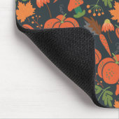 Roter Kürbis nahtlos Muster und Karotten Mousepad (Ecke)