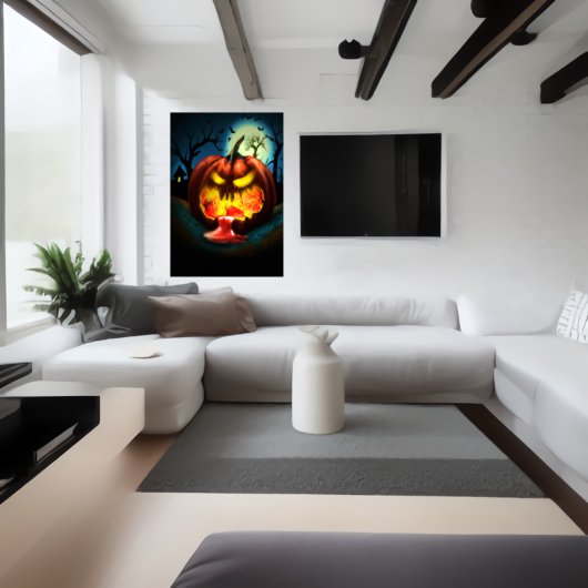 Roter Kürbiskürbis | AI Art Poster