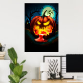 Roter Kürbiskürbis | AI Art Poster (Heimbüro)