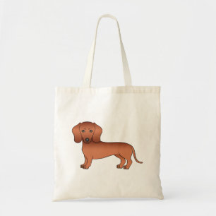 Roter Kurzhaar-Dachshund Süßer Cartoon-Hund Tragetasche