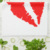 Roter Kuss Geschirrtuch (Gefaltet)