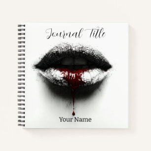Roter Kuss Journal — Benutzerdefinierter Name & Ti Notizblock