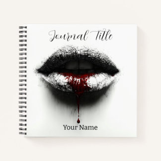 Roter Kuss Journal — Benutzerdefinierter Name & Ti Notizblock