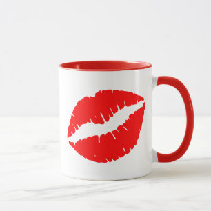 Roter Kuss Tasse