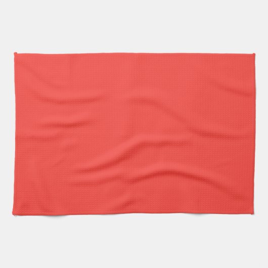 Roter Lachs Vollton Geschirrtuch (Horizontal)