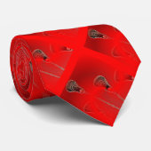Roter Lacrosse Krawatte (Gerollt)