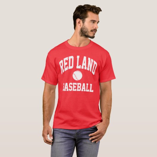 Roter Land-Baseball-T - Shirt (Vorne ganz)