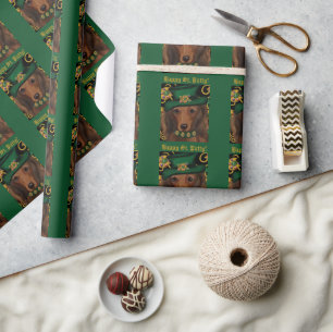 Roter Langhaar-Dachshund    Geschenkpapier