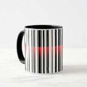 Roter Laser im Strichcode Tasse (Vorderseite Links)