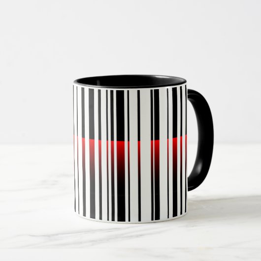 Roter Laser im Strichcode Tasse (VorderseiteRechts)