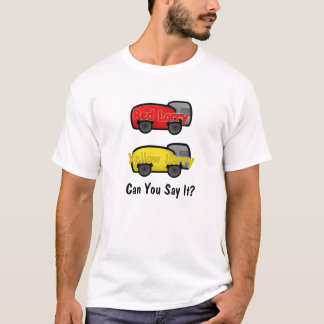 Roter Lastwagen-Gelb-Lastwagen T-Shirt