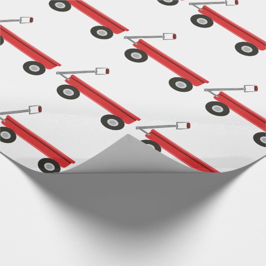 Roter Lastwagen Geschenkpapier (Ecke)