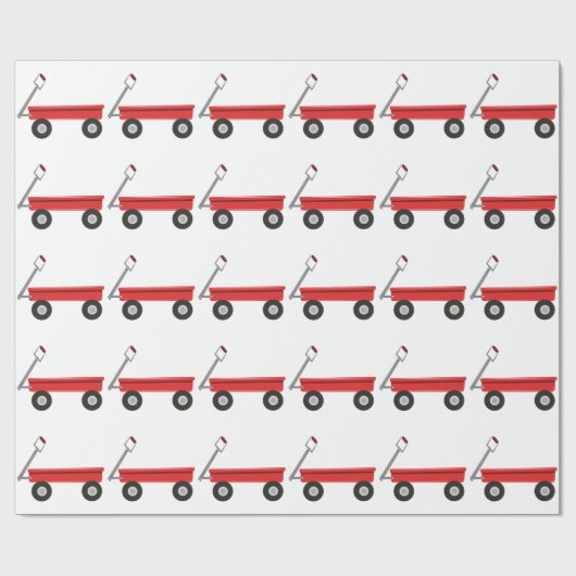 Roter Lastwagen Geschenkpapier (Flach)