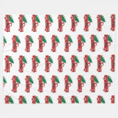 Roter Lastwagen und Baum Fleecedecke (Vorderseite (Horizontal))