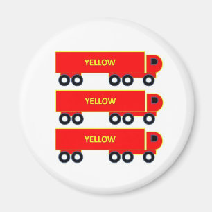 roter Lastwagengelb-Lastwagen-Kühlschrankmagnet Magnet