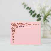 Roter Leaf Weinreben Weinkarte Leere Karte (Stehend Vorderseite)