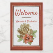 Roter Lederrahmen Weinetikett (Einzelnes Label)