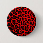 Roter Leopard-Druck Button (Vorderseite)