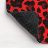Roter Leopard-Druck Mousepad (Ecke)