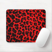Roter Leopard-Druck Mousepad (Mit Mouse)