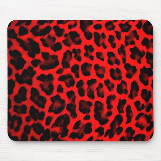 Roter Leopard-Druck Mousepad (Vorne)
