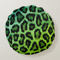 Roter Leopard-Druck rund gewirbeltes Kissen