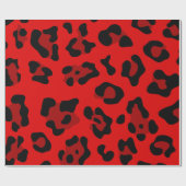 roter Leopard Geschenkpapier (Flach)