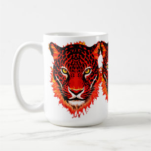 Roter Leopard-Kopf Kaffeetasse