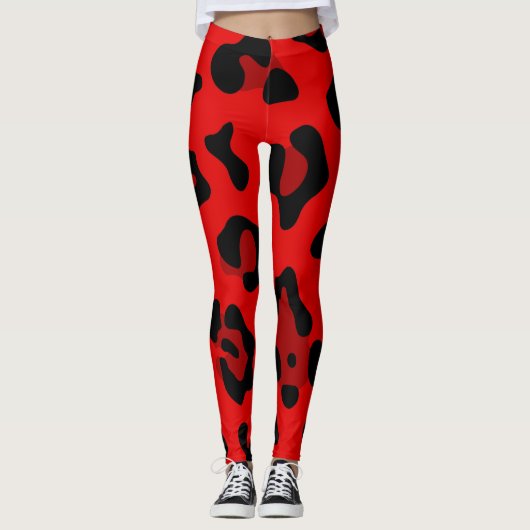 roter Leopard Leggings (Vorderseite)