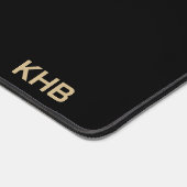 Roter Leopard mit Gold und Schwarz - Monogramm Schreibtischunterlage (Ecke)