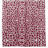Roter Leopard-Muster Duschvorhang (Vorderseite)
