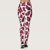 Roter Leopard-Muster Leggings (Rückseite)