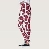 Roter Leopard-Muster Leggings (Links)