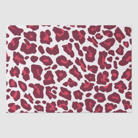 Roter Leopard-Muster Seidenpapier (Vorderseite)