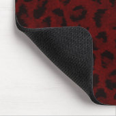 Roter Leopard Print Mouse Pad Mousepad (Ecke)