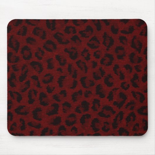 Roter Leopard Print Mouse Pad Mousepad (Vorne)