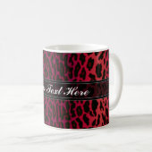 Roter Leopard-Tierdruck-Gewohnheit Kaffeetasse (VorderseiteRechts)